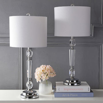 Victoria 27" Crystal LED Table Lamp - JONATHAN Y